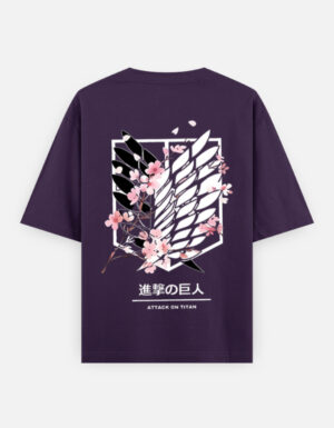 attack on titan wings of freedom sakura t shirt