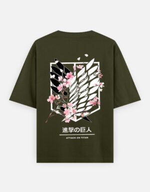 attack on titan wings of freedom sakura t shirt