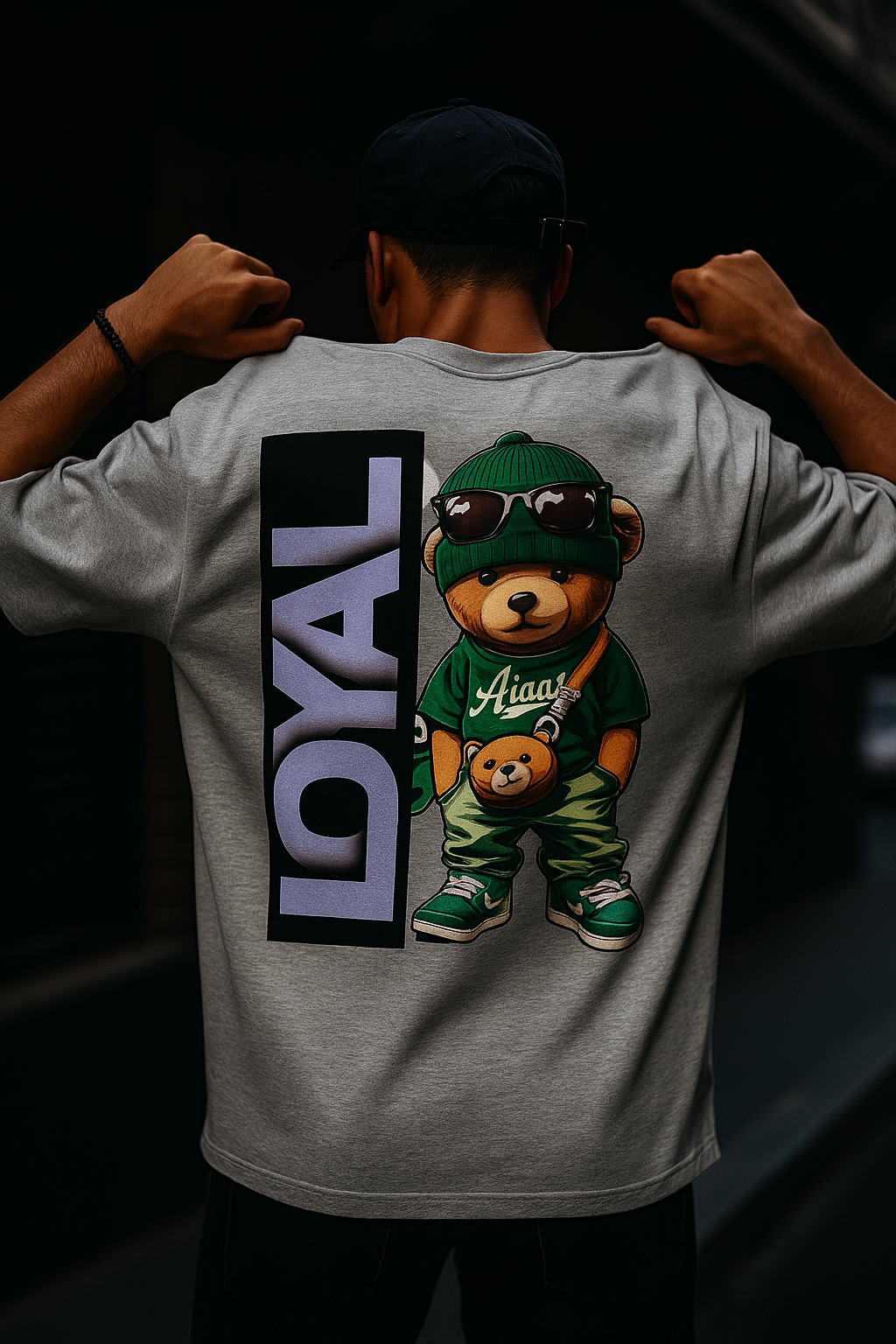 loyal teddy bear streetwear t shirt