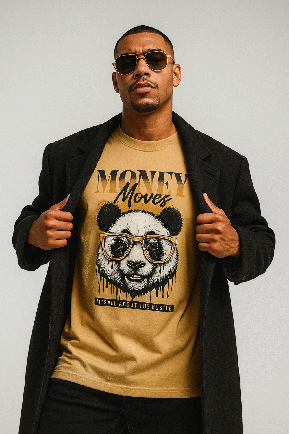 money moves panda graphic t shirt