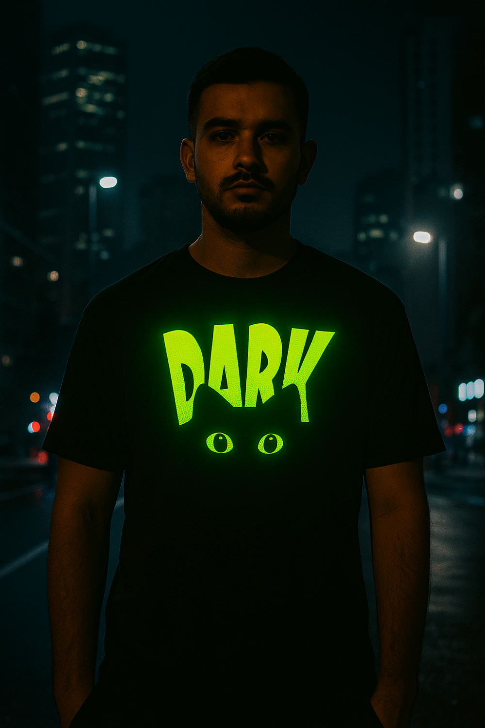dark glow reflective t shirt – shine in the dark vinyl print