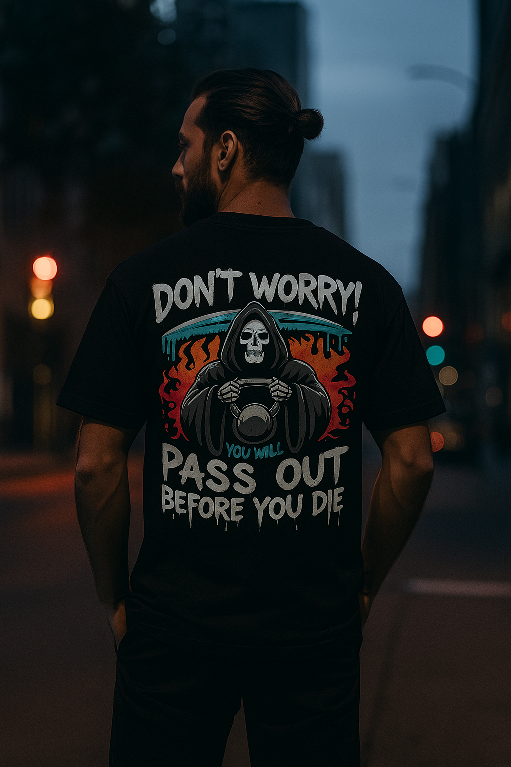 don’t worry grim reaper t shirt
