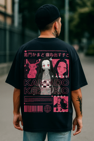 oversized nezuko t shirt | demon slayer kimetsu no yaiba anime streetwear tee