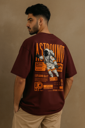 oversized astronaut t shirt | space graphic streetwear tee for men & women