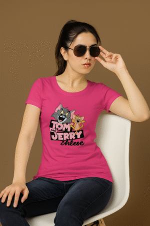 tom & jerry cartoon women’s t shirt – cute & stylish graphic tee for casual wear