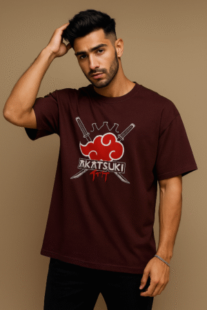 oversized akatsuki t shirt | naruto anime streetwear | premium graphic tee for men & women