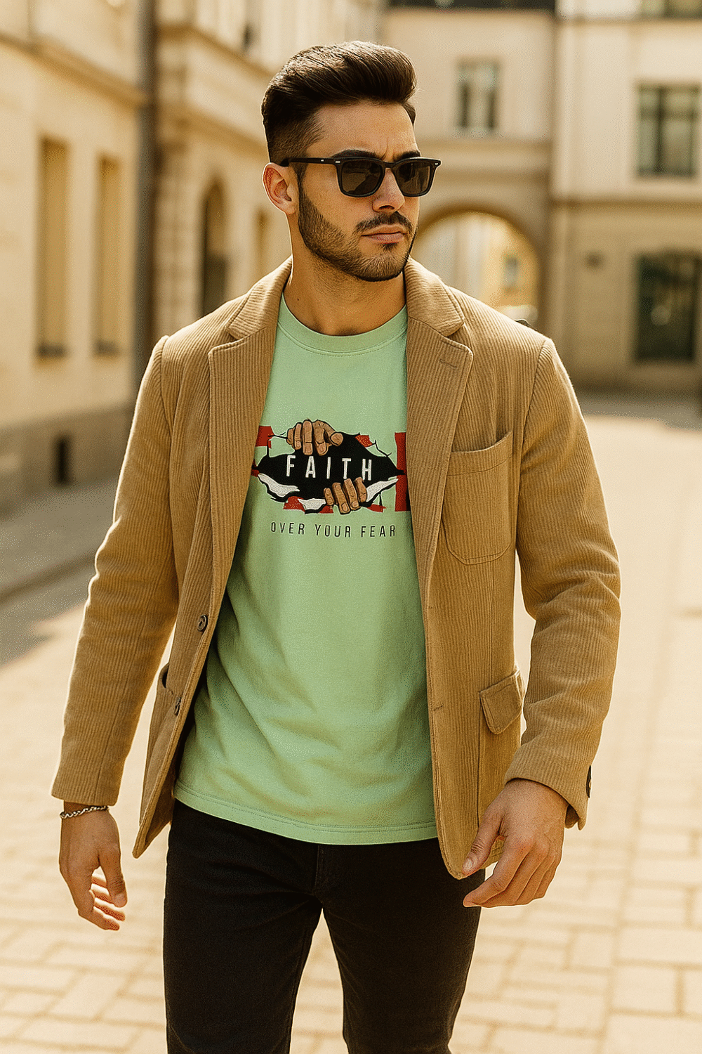 for faith unisex classic crew t shirt