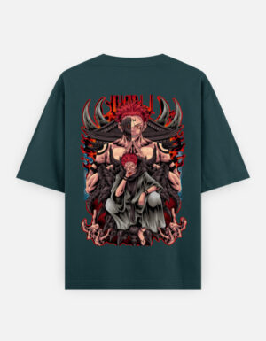 Oversized Anime Cursed King T-Shirt – Dark Power Edition - Image 2