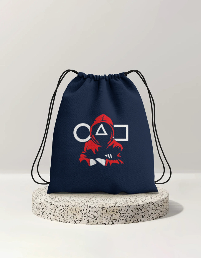 Squid Symbols Drawstring Bag