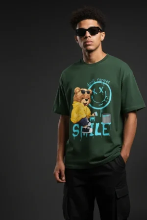 Oversized Teddy Graffiti T-Shirt – Don’t Forget to Smile Edition