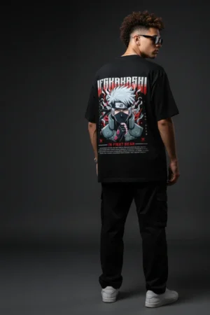 Kakashi crew T-Shirt – Naruto Anime Streetwear Graphic Tee