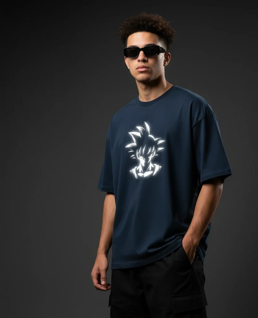 Goku Glow in the Dark T-Shirt – Shining White Reflective Vinyl