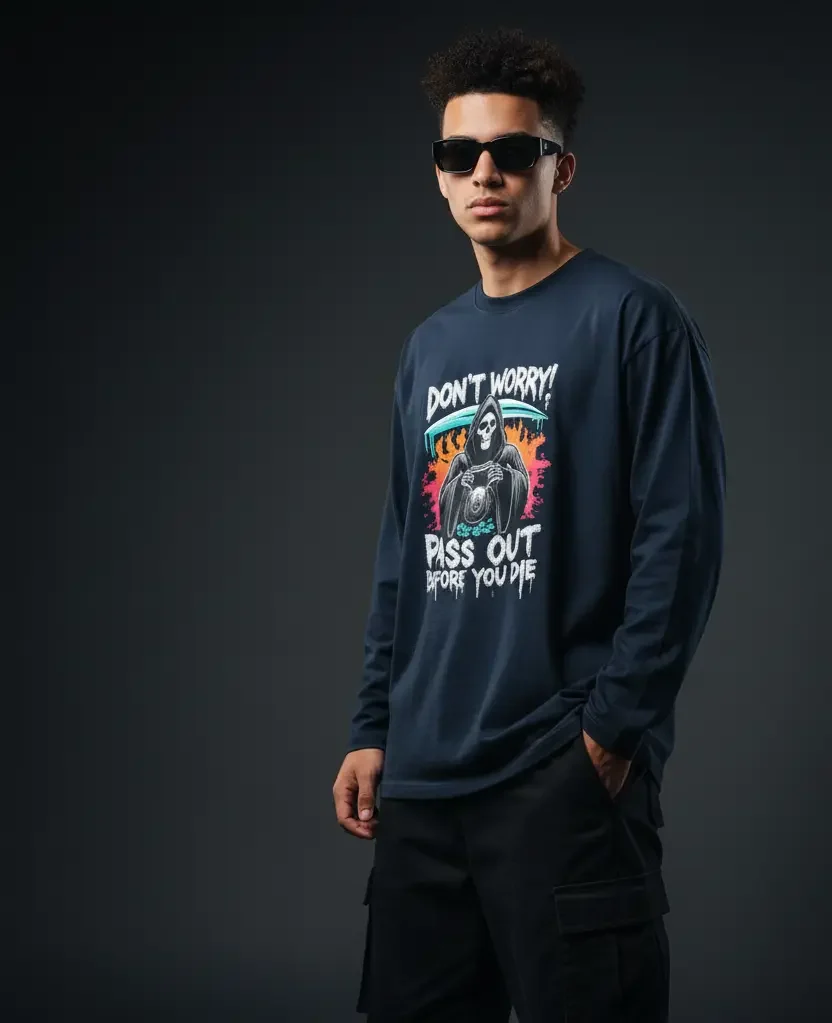 Pass Out Before You die Full slevees Tshirt