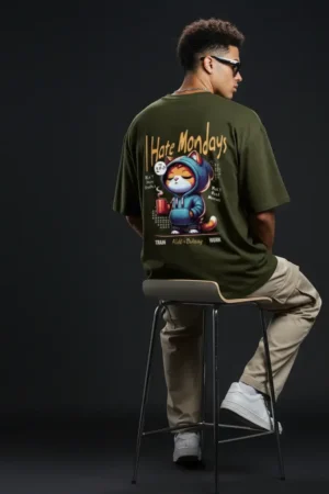 I Hate Mondays Cat Hoodie Coffee T-Shirt