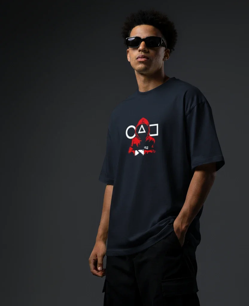 Red Guard Oversized T-Shirt – Squid Game Inspired Streetwear Tee