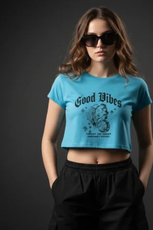 Good Vibes Butterfly Crop Top