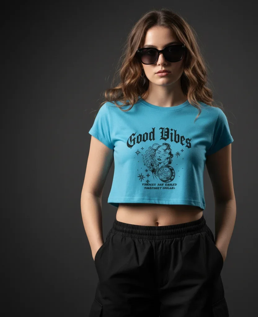 Good Vibes Butterfly Crop Top