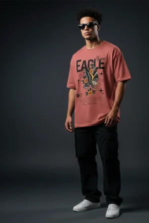 Flying Eagle Oversized T-Shirt – Vintage Graphic Streetwear Tee