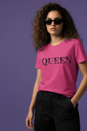 QUEEN Floral Baby Tee for Girls