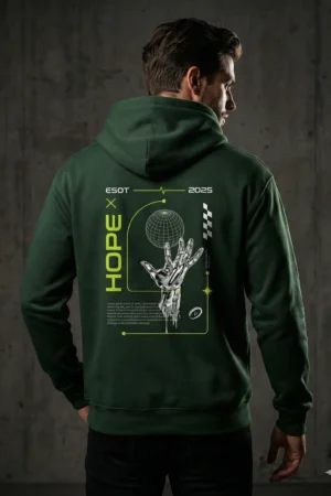 HOPE Chrome Hand Cyber Aesthetic Hoodie