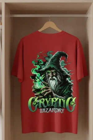Cryptic Wizardry” Oversized Graphic T-Shirt – Dark Magic Streetwear Edition