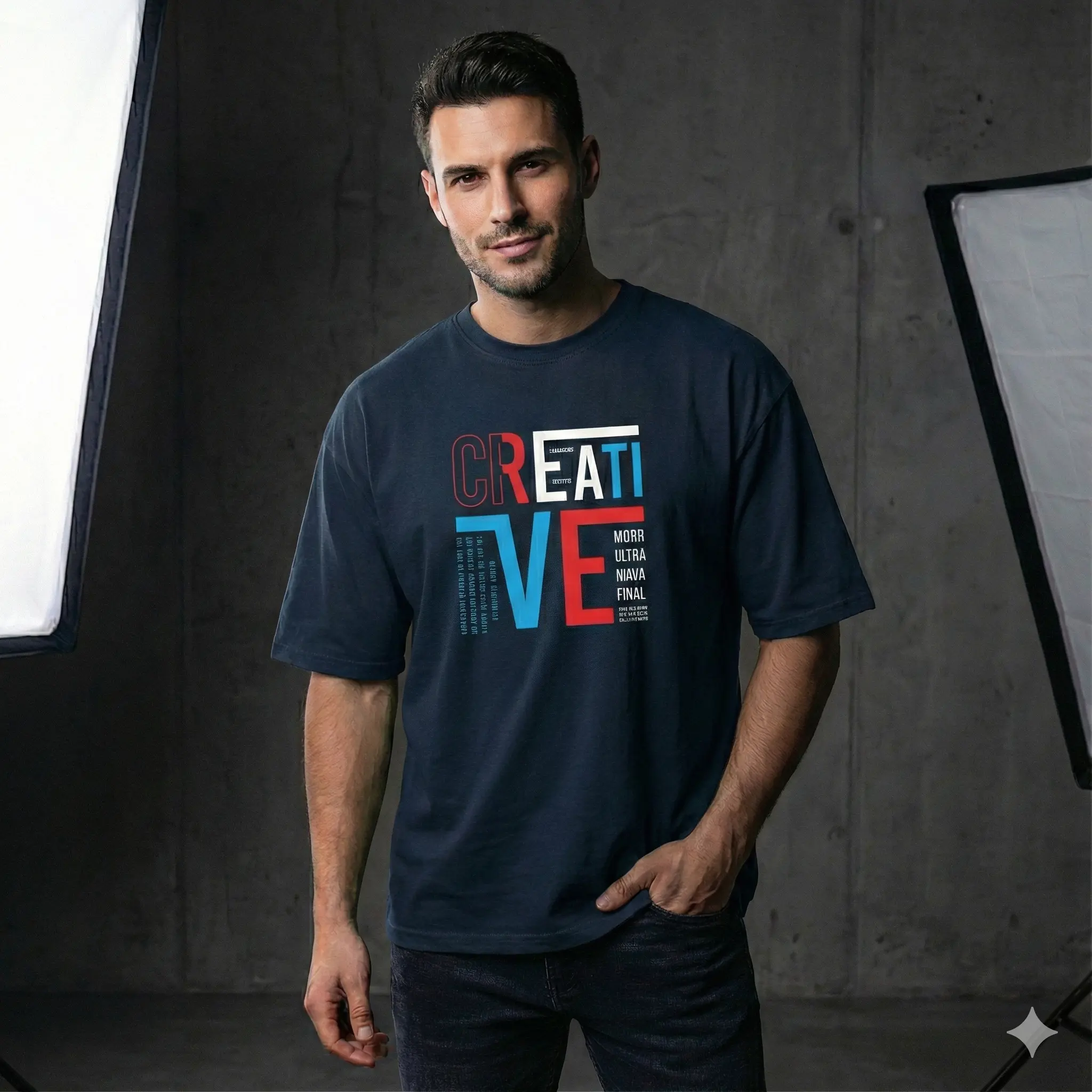 Creative Urban Wear Oversized Graphic T-Shirt