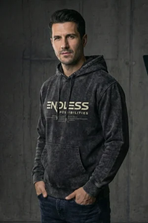 Endless Possibilities Space Exploration Acid-Wash Hoodie