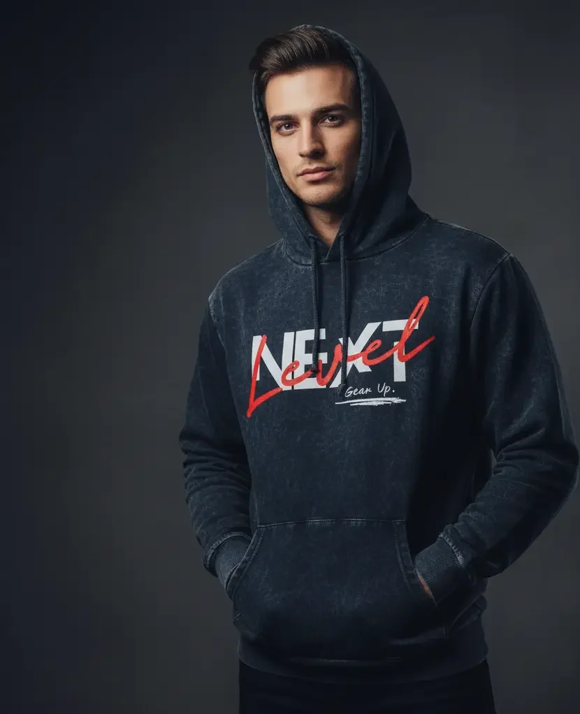 Next Level With Me Acid Wash Hoodie | Streetwear for Dream Chasers - Image 2