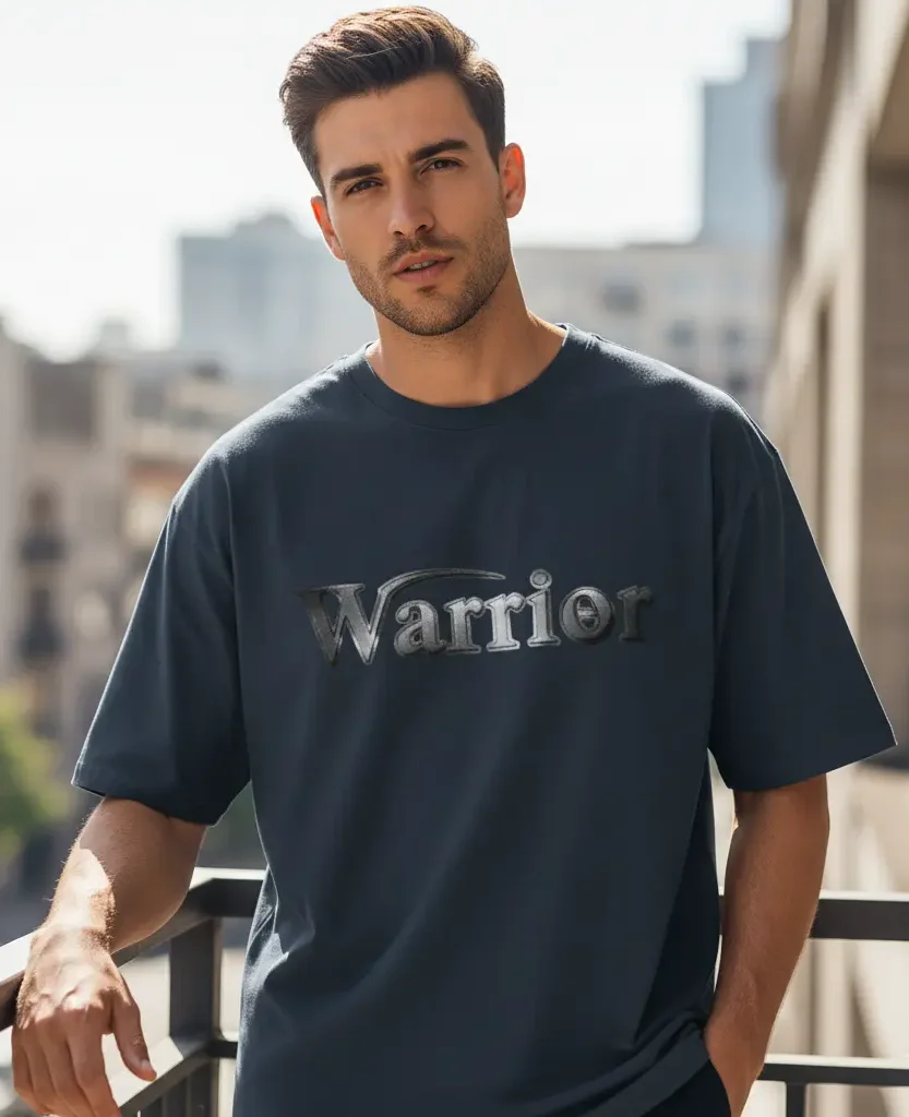 STRONG WARRIOR – Oversized Graphic T-Shirt | Unleash Your Inner Strength