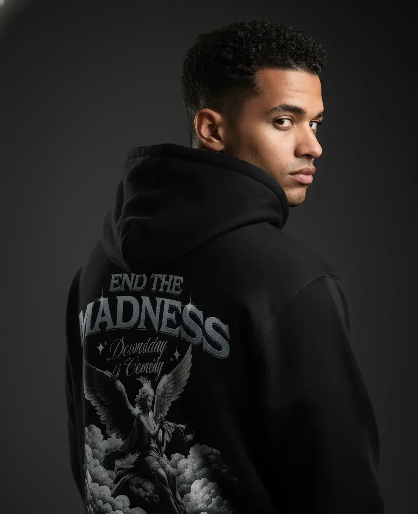 End the Madness zip Hoodie – Doomsday is Coming - Image 2