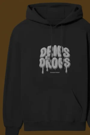 Drips & Drops Grey Puff Print Unisex Hoodie