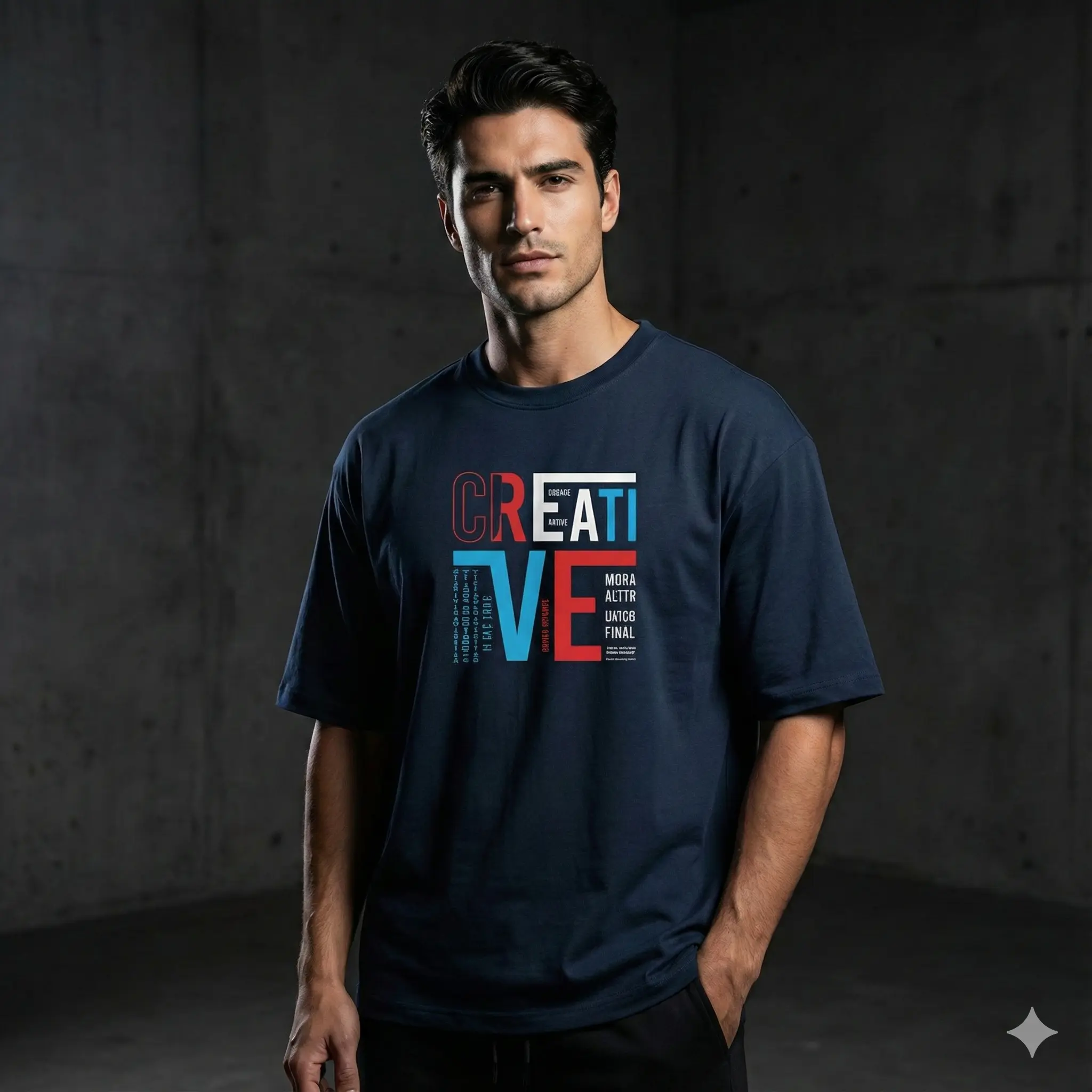 Creative Urban Wear Oversized Graphic T-Shirt - Image 2