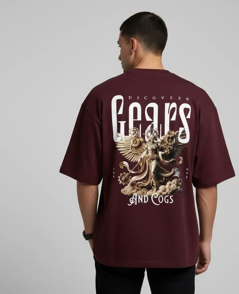 Discover Gears and Cogs” Oversized Tee